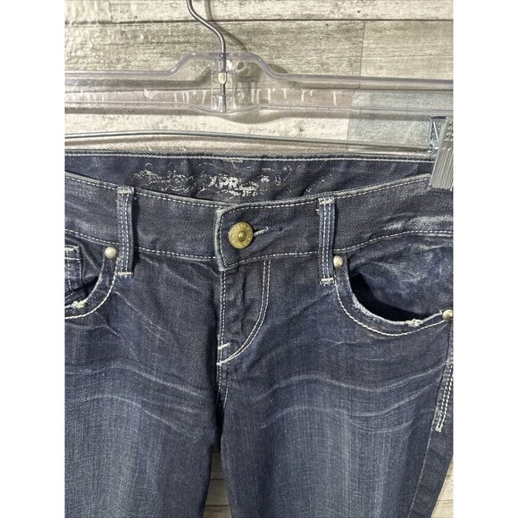 Women’s Express Denim Jeans Dark Wash Skinny Leg Size 2 Short - Picture 11 of 16
